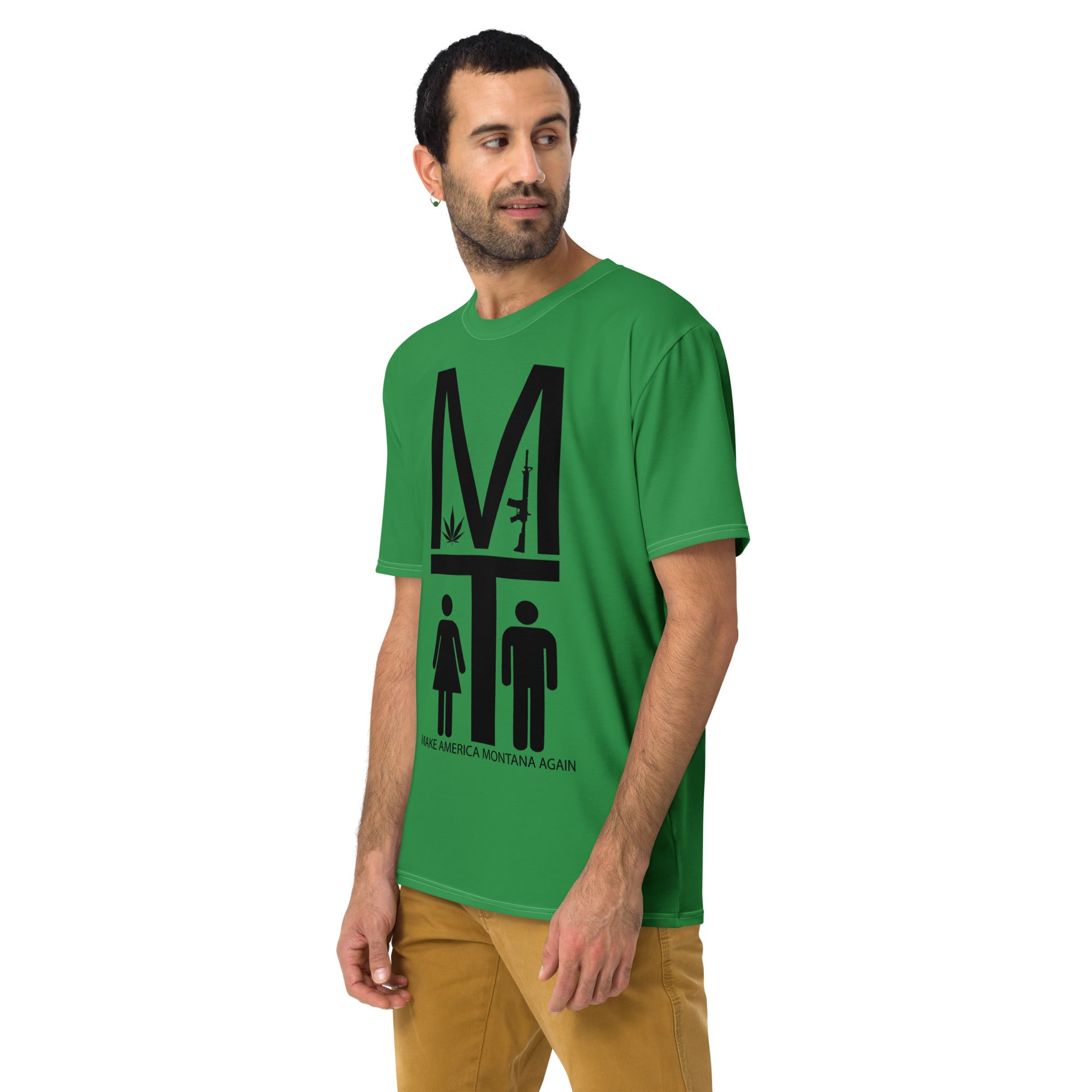 MAMA Black on Green Tee Shirt