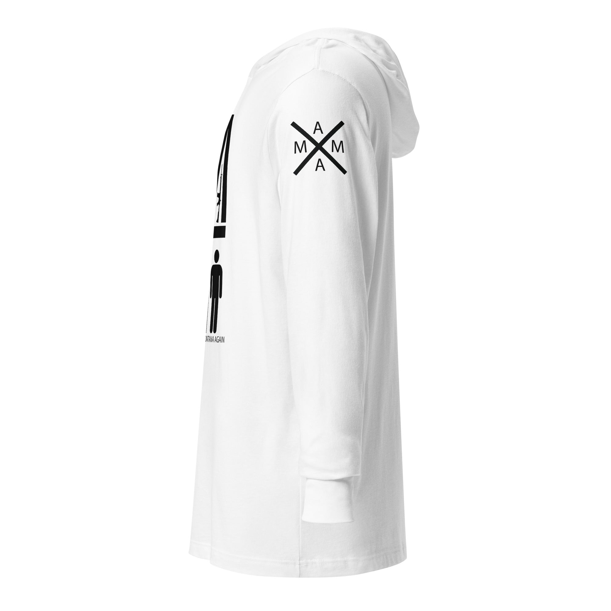 MAMA Black Hardcore Hooded Long-Sleeve Tee Shirt