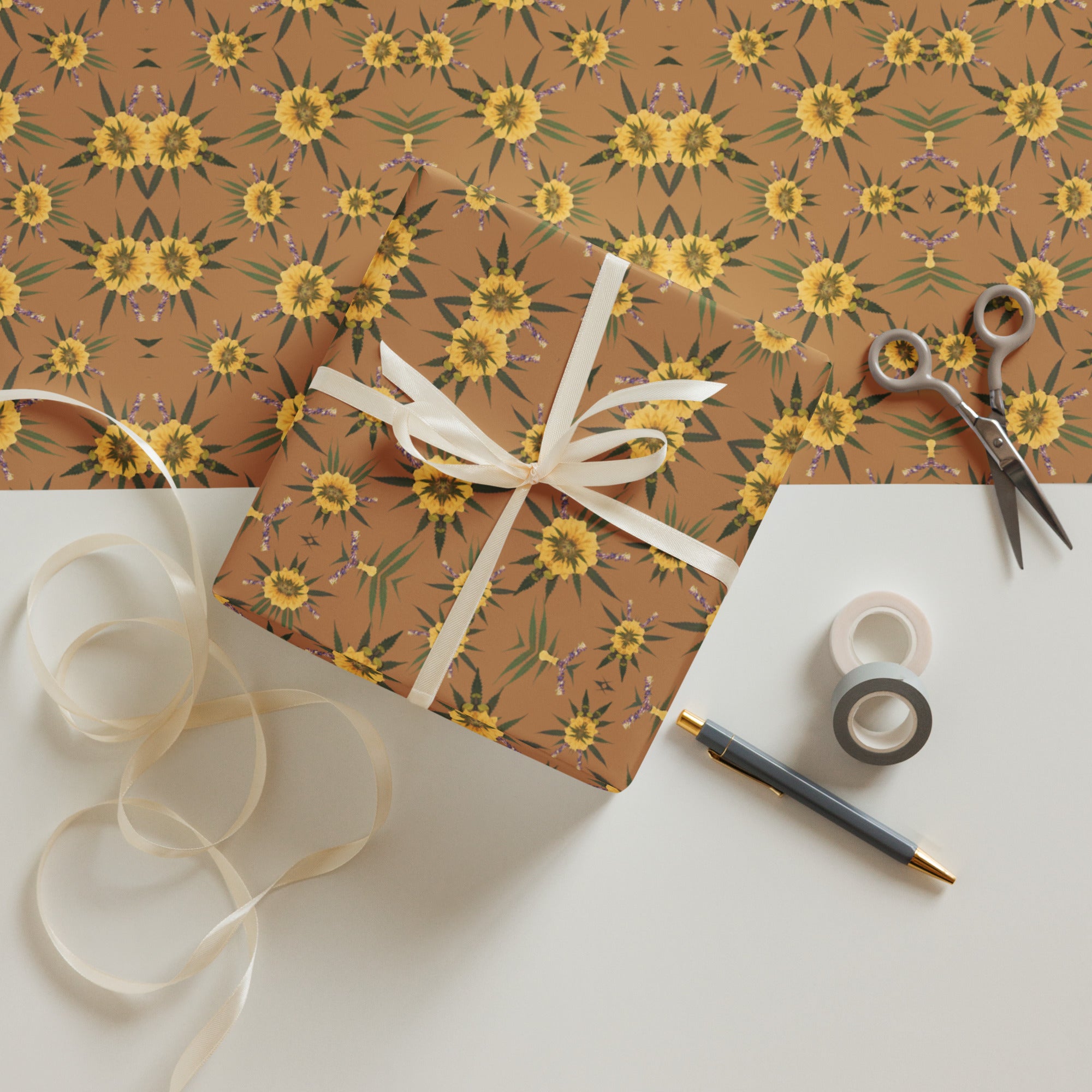Blossom (Natural) Wrapping paper sheets