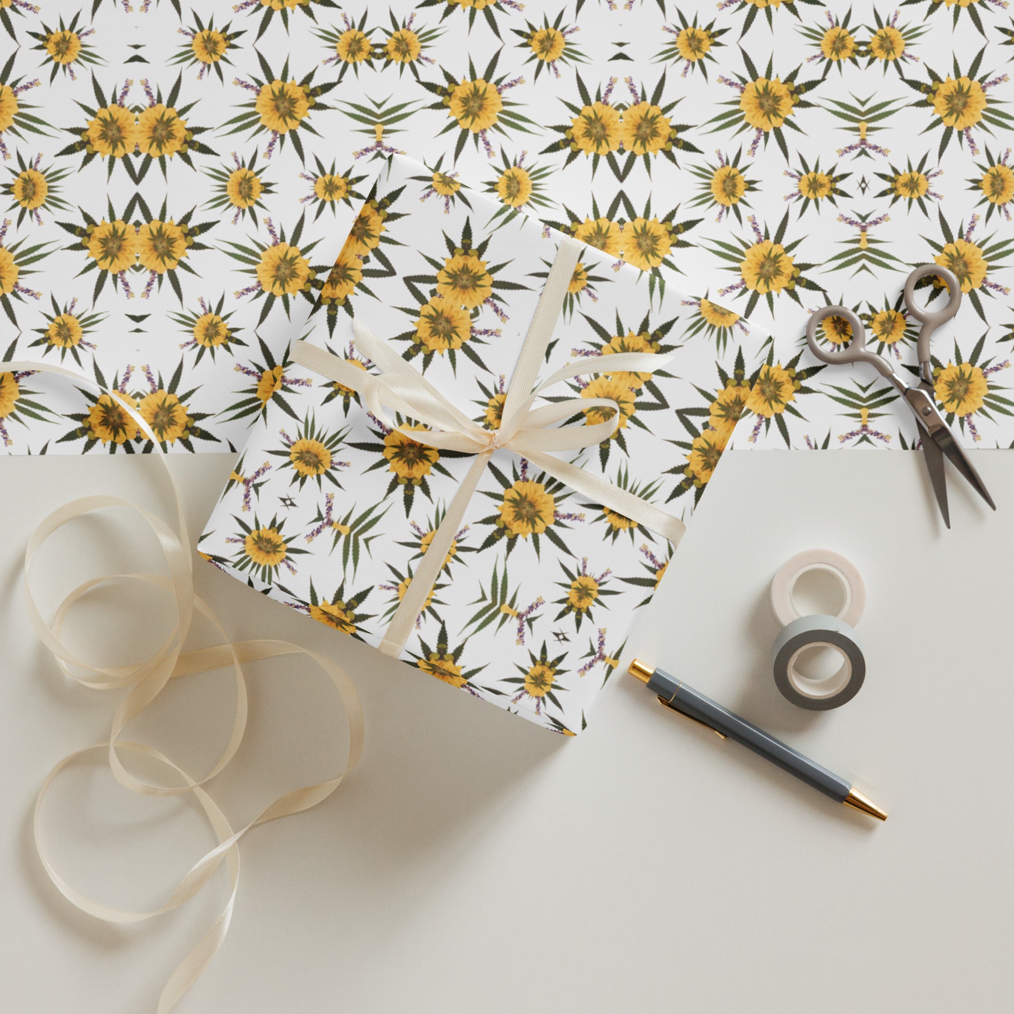 Blossom (Whiteout) Wrapping paper sheets