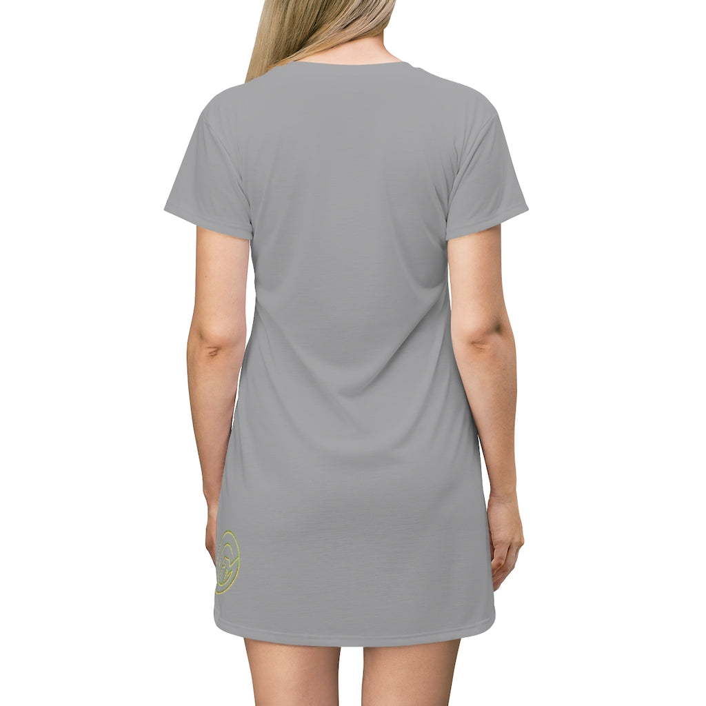 Penetration (Greytful) All Over Print T-Shirt Dress (Logo)