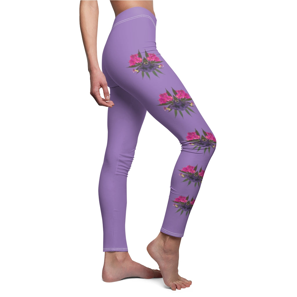 Bogan-Kisses (Purps) Women's Cut & Sew Casual Leggings