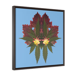 Cross Faded (Sky) Square Framed Premium Gallery Wrap Canvas