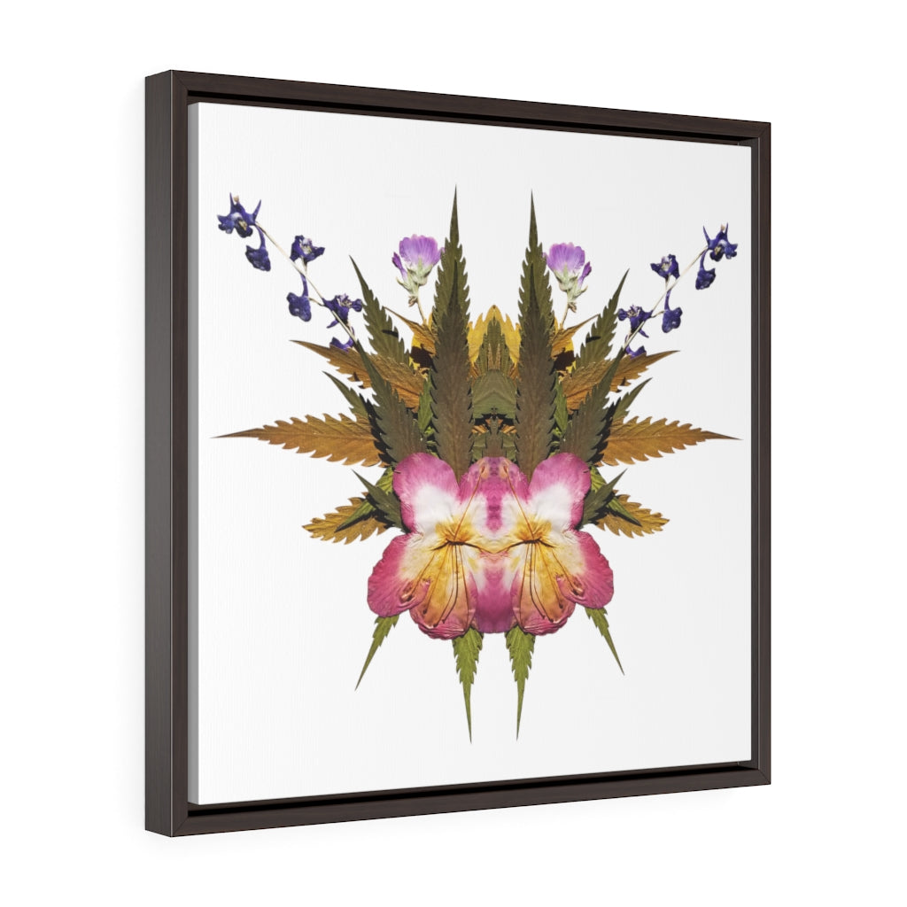 Smoochie Boochie (Whiteout) Square Framed Premium Gallery Wrap Canvas