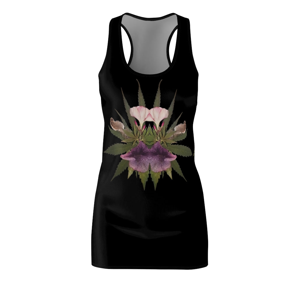 Soft Kiss (Midnite) Women's Cut & Sew Racerback Dress (Logo)