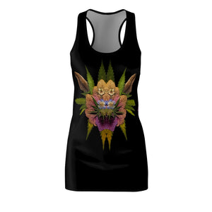 Bryar Rabbit (Midnite) Women's Cut & Sew Racerback Dress (Logo)