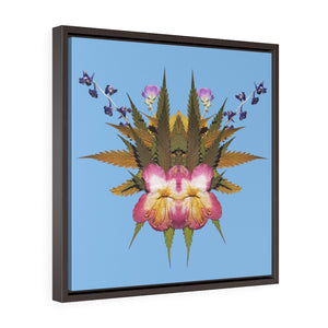 Smoochie Boochie (Sky) Square Framed Premium Gallery Wrap Canvas