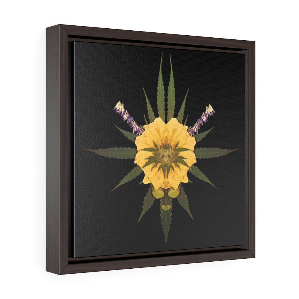 Blossom (Midnite) Square Framed Premium Gallery Wrap Canvas
