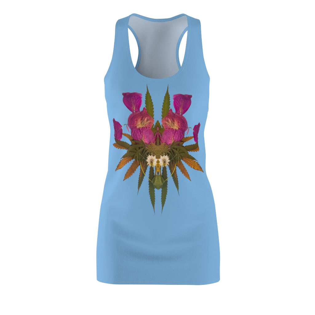 Viral (Sky) Women's Cut & Sew Racerback Dress (Logo)