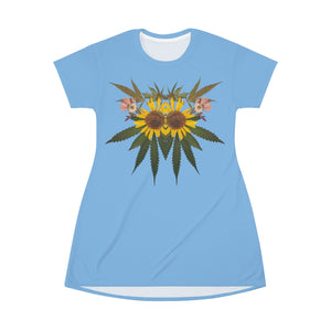 Sol (Sky) All Over Print T-Shirt Dress (Logo)