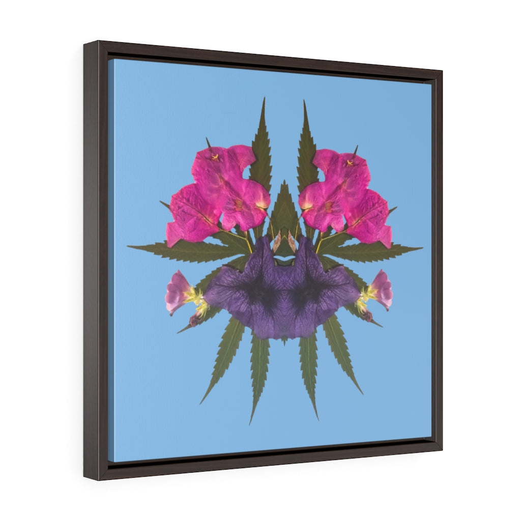 Bogan-Kisses (Sky) Square Framed Premium Gallery Wrap Canvas