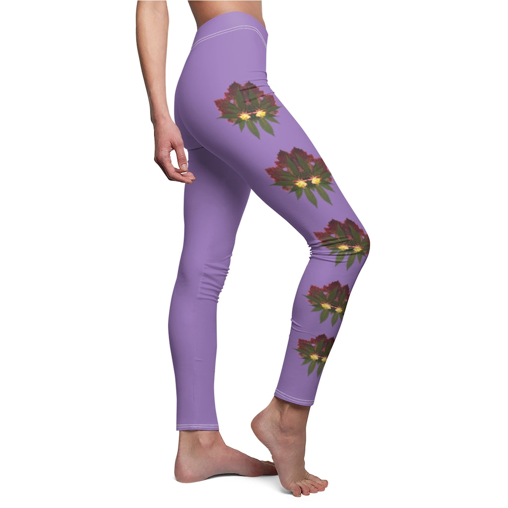 Cross Faded (Purps) Women's Cut & Sew Casual Leggings