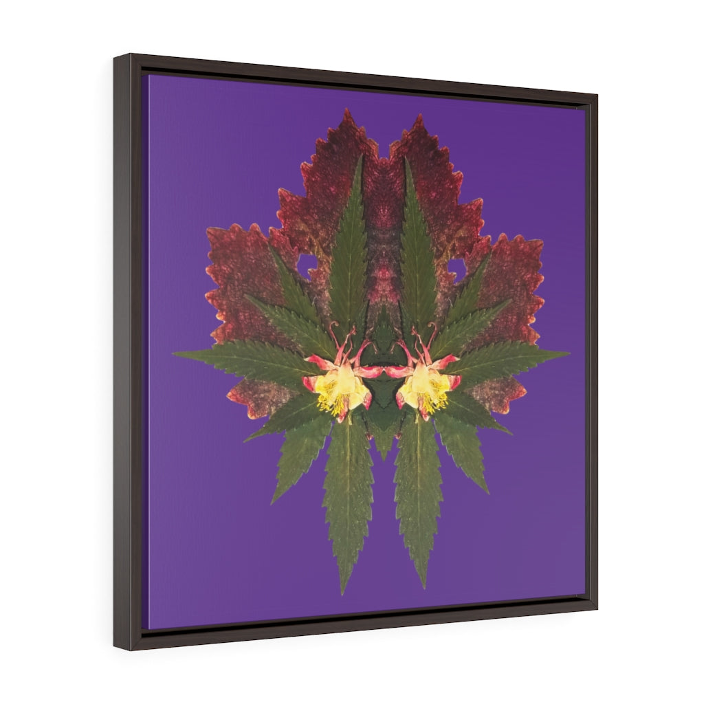 Cross Faded (Purps) Square Framed Premium Gallery Wrap Canvas