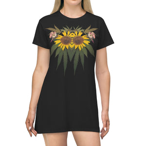 Sol (Midnite) All Over Print T-Shirt Dress (Logo)