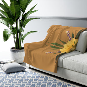 Blossom (Natural) Sherpa Fleece Blanket