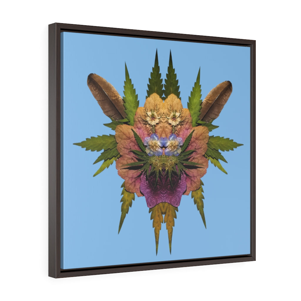 Bryar Rabbit (Sky) Square Framed Premium Gallery Wrap Canvas