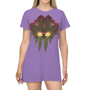 Cross Faded (Purps) All Over Print T-Shirt Dress