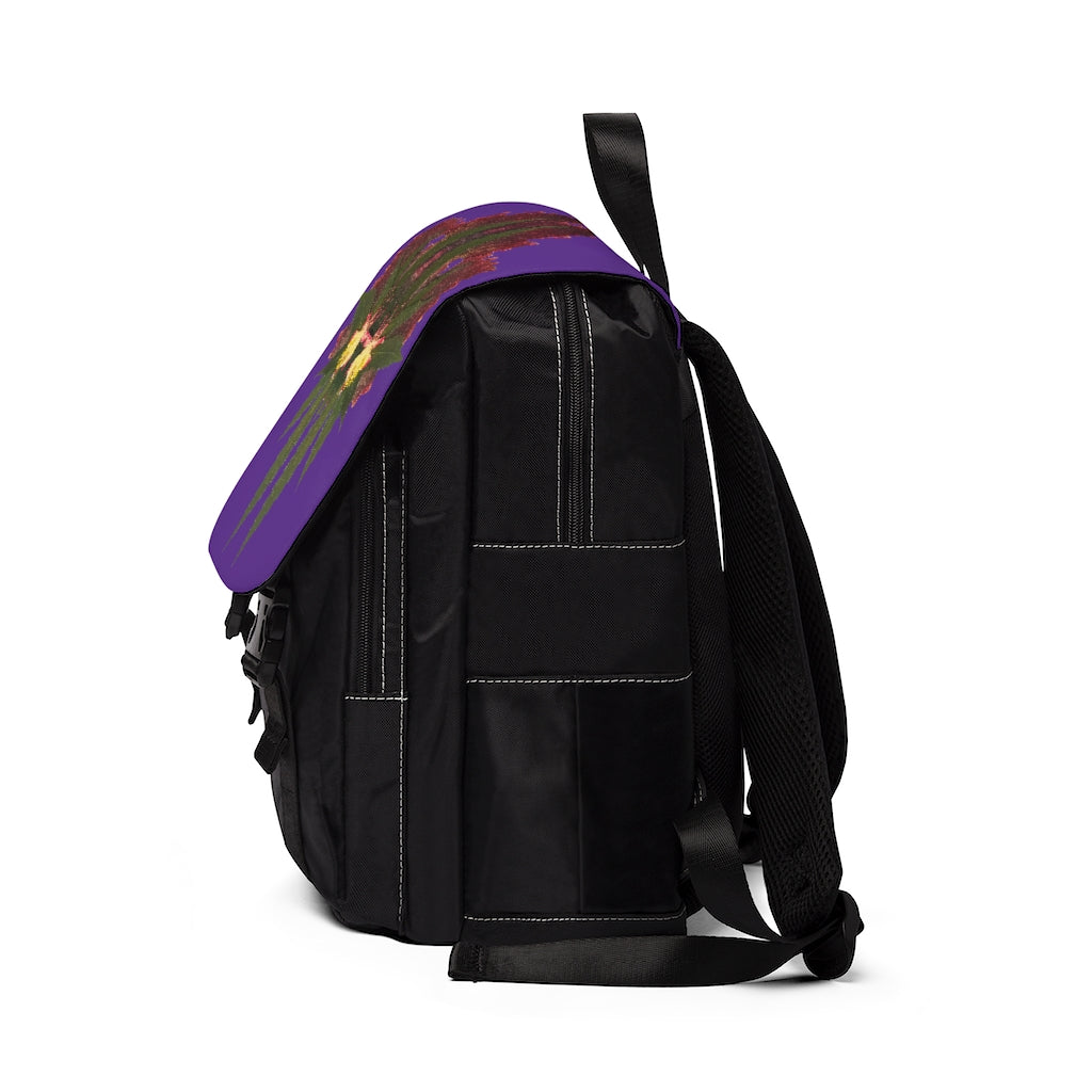 Cross Faded (Purps) Unisex Casual Shoulder Backpack