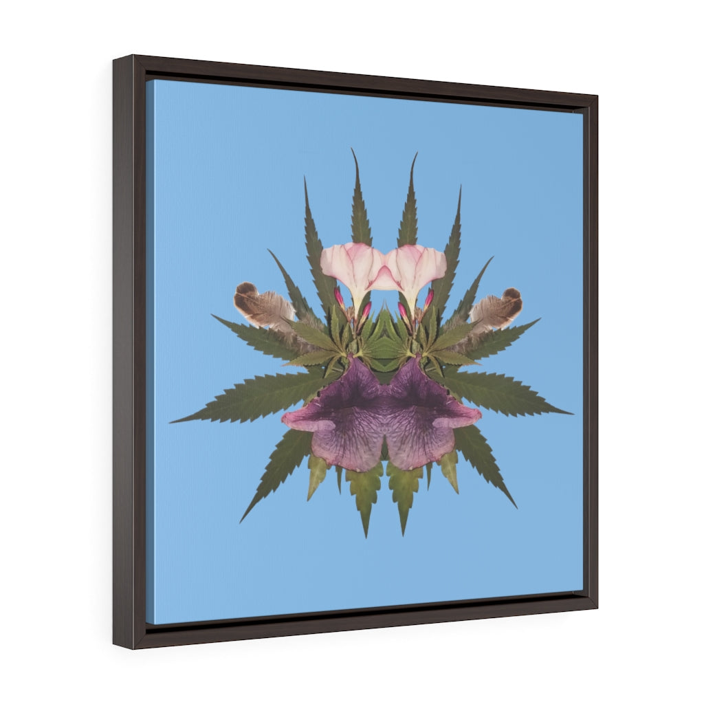 Soft Kiss (Sky) Square Framed Premium Gallery Wrap Canvas