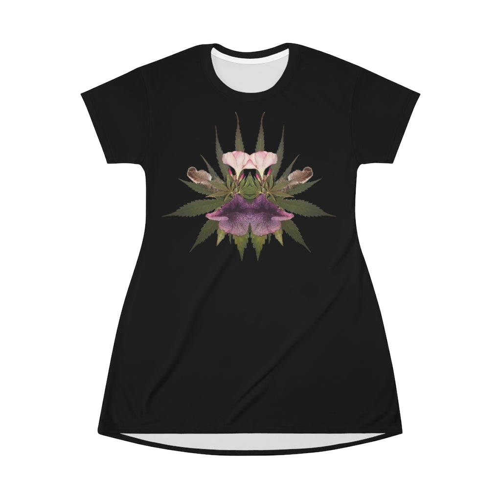 Soft Kiss (Midnite) All Over Print T-Shirt Dress (Logo)