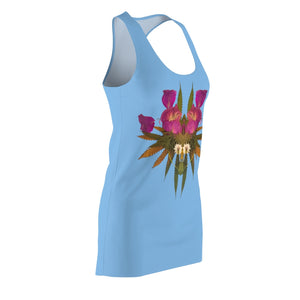 Viral (Sky) Women's Cut & Sew Racerback Dress (Logo)