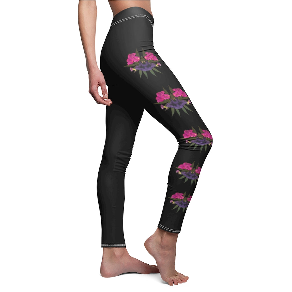 Bogan-Kisses (Midnite) Women's Cut & Sew Casual Leggings