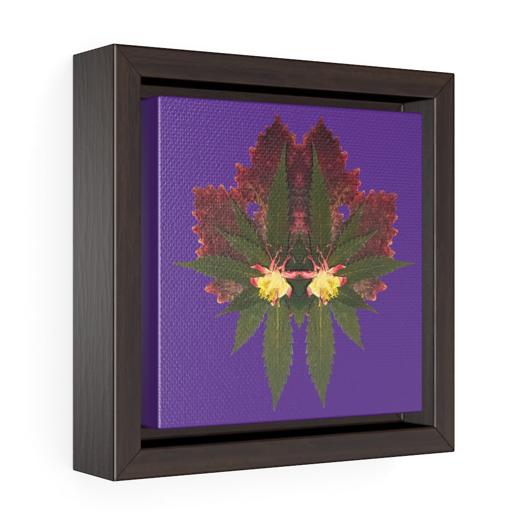 Cross Faded (Purps) Square Framed Premium Gallery Wrap Canvas