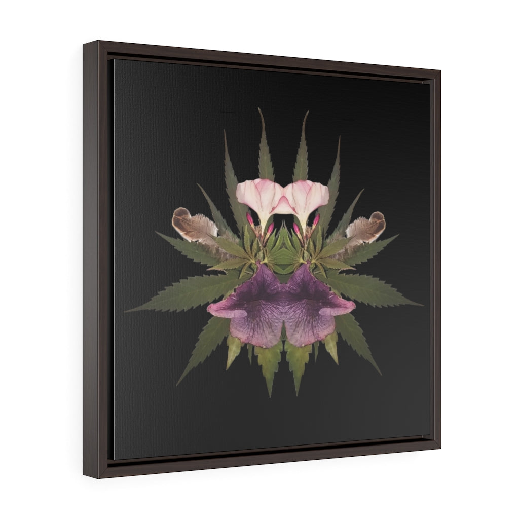 Soft Kiss (Midnite) Square Framed Premium Gallery Wrap Canvas