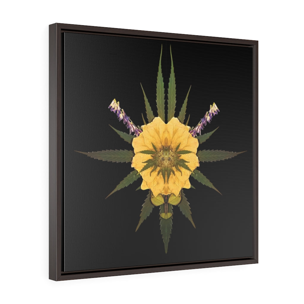 Blossom (Midnite) Square Framed Premium Gallery Wrap Canvas