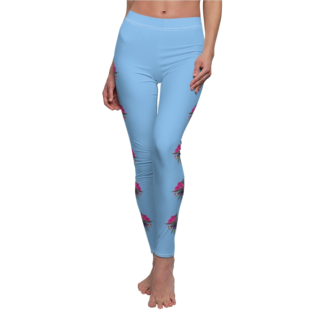 Bogan-Kisses (Sky) Women's Cut & Sew Casual Leggings