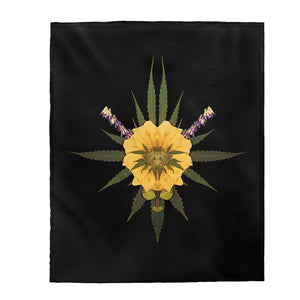 Blossom (Midnite) Velveteen Plush Blanket