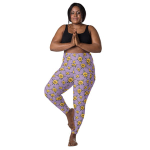 Blossom Playful (Purps) AOP Leggings with pockets