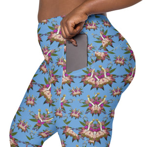 Fungeyes Playful (Sky) AOP Leggings with pockets