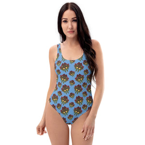 Cross Faded Playful (Sky) AOP One-Piece Swimsuit