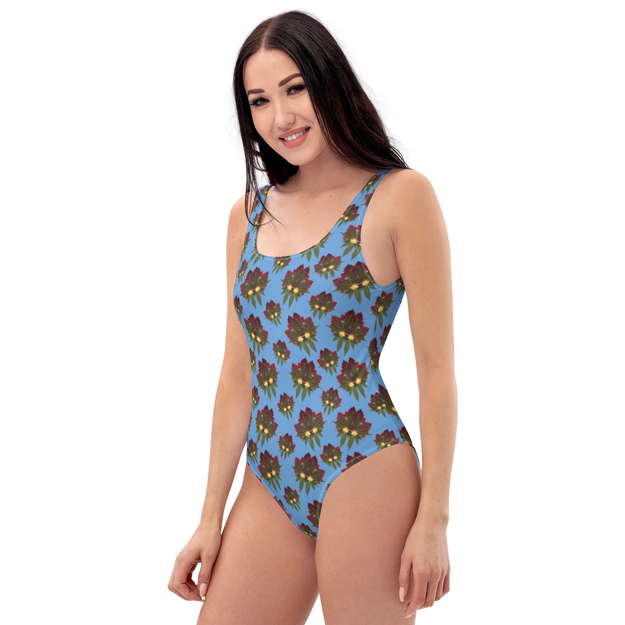 Cross Faded Playful (Sky) AOP One-Piece Swimsuit