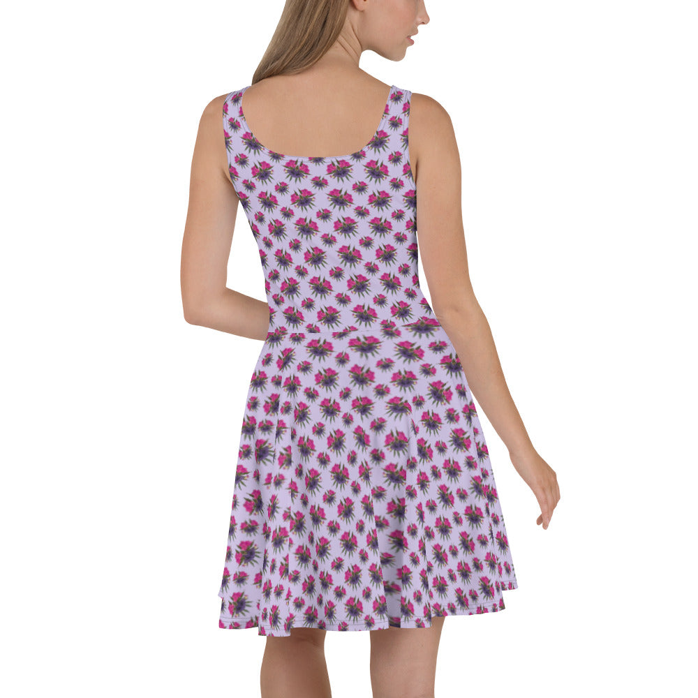 Bogan Kisses Playful (Purps) AOP Skater Dress