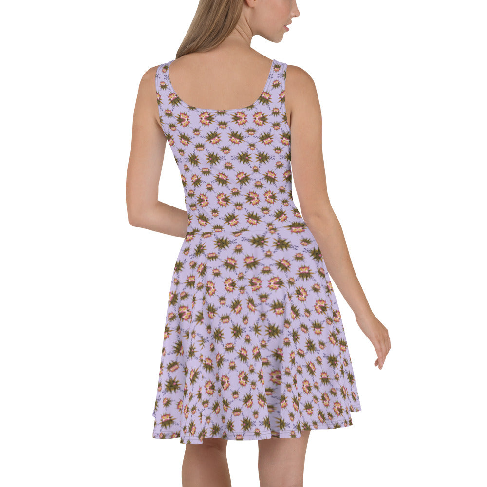 Smoochie Boochie Playful Glitch (Purps) AOP Skater Dress