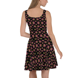 Viral Playful Glitch (Midnite) AOP Skater Dress