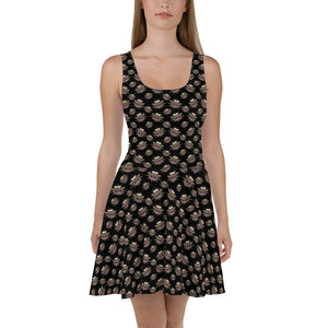 Soft Kiss Playful (Midnite) AOP Skater Dress