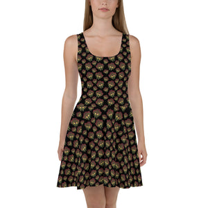 Cross Faded Playful (Midnite) AOP Skater Dress