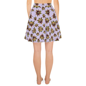 Bryar Rabbit Playful Glitch (Purps) AOP Skater Skirt