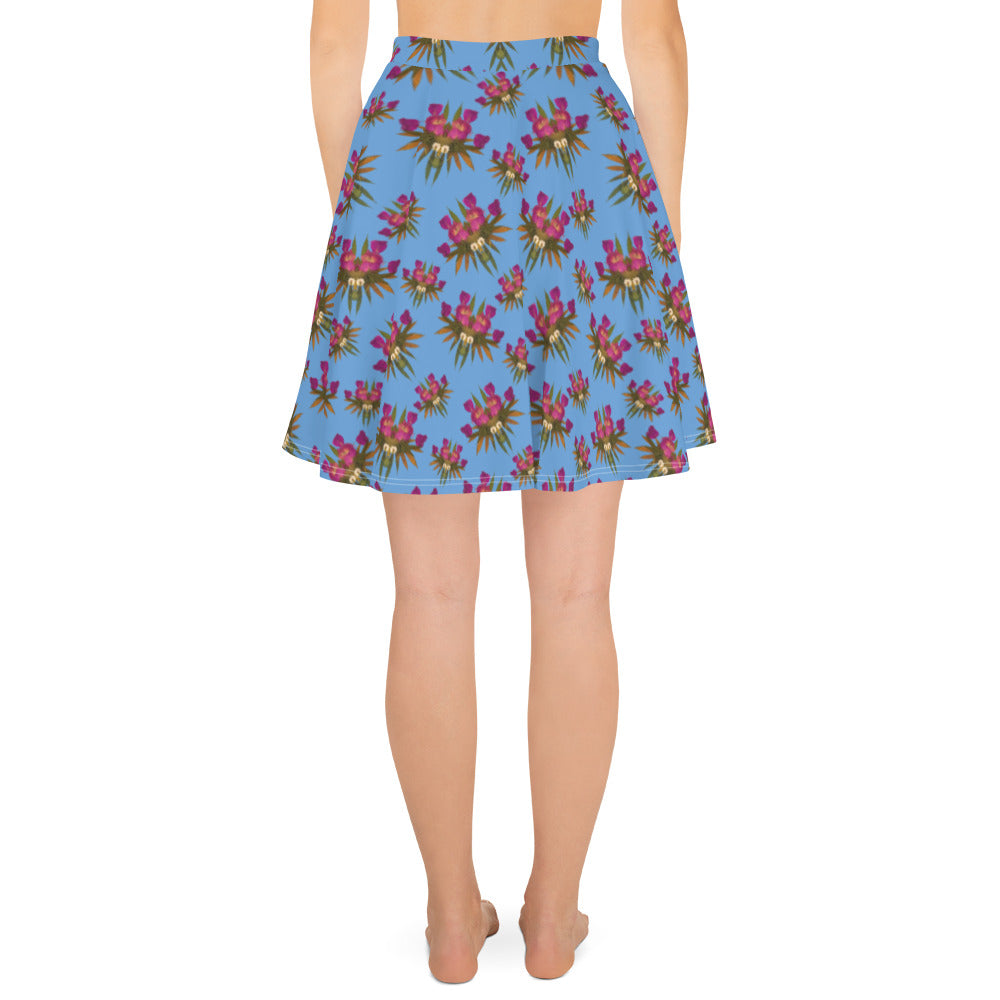 Viral Playful (Sky) AOP Skater Skirt