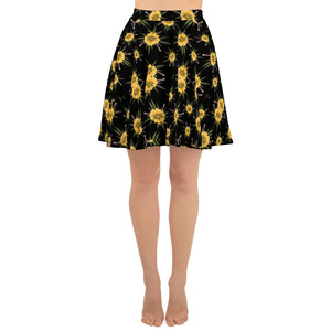 Blossom Playful Glitch (Midnite) AOP Skater Skirt