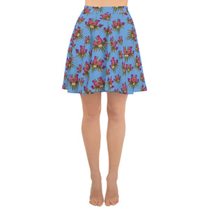 Viral Playful (Sky) AOP Skater Skirt