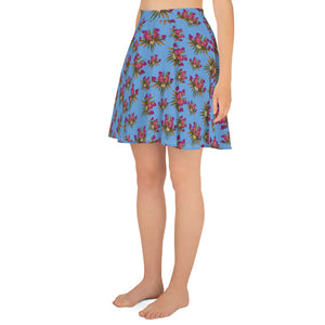 Viral Playful (Sky) AOP Skater Skirt