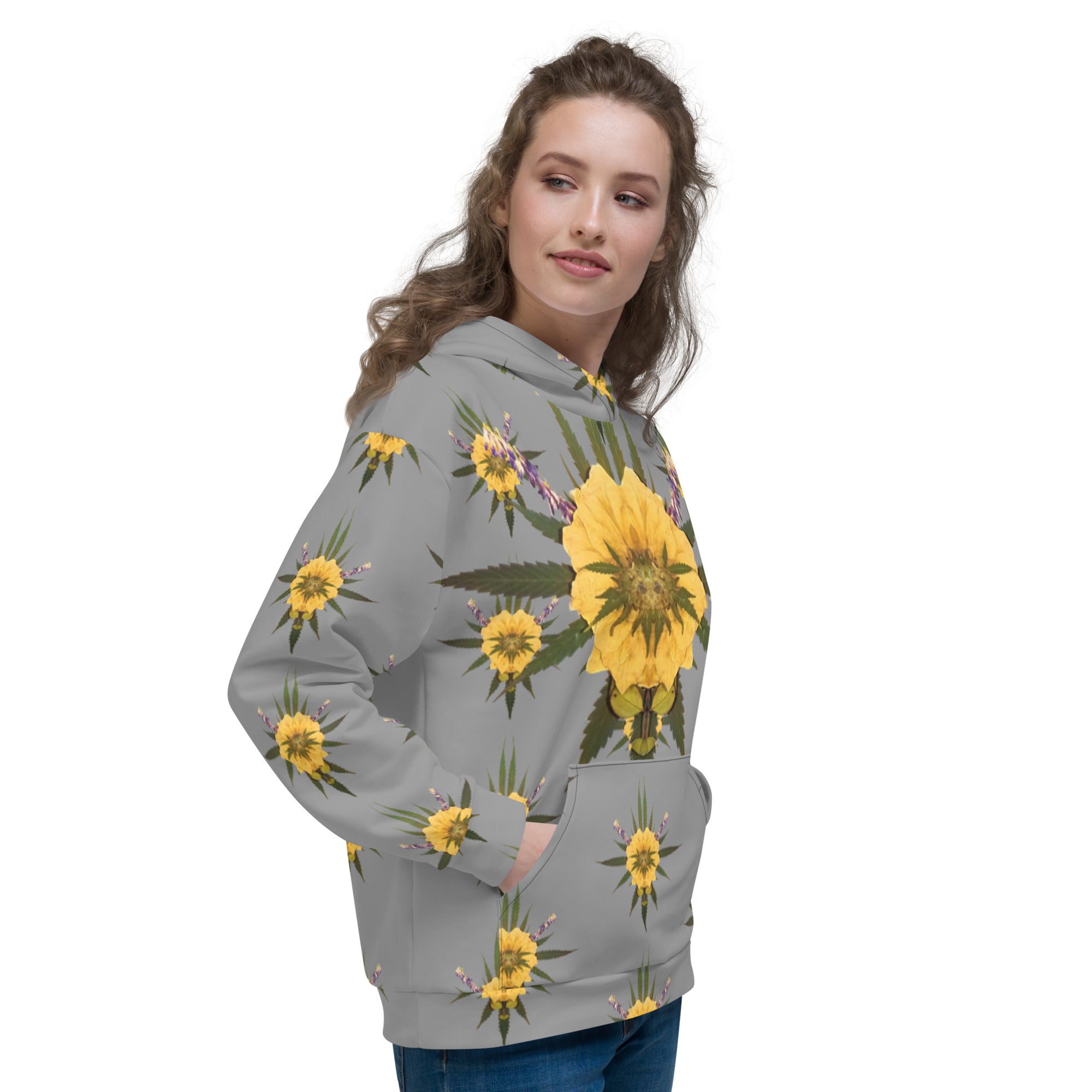 Blossom (Greytful) Full AOP Unisex Hoodie