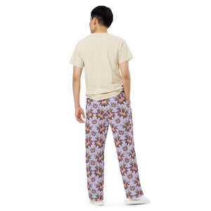 Fungeyes Playful (Purps) All-over print unisex wide-leg pants