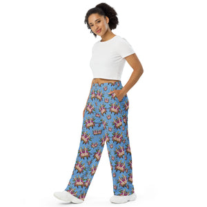 Fungeyes Playful (Sky) All-over print unisex wide-leg pants