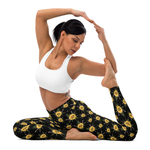 Blossom Playful (Midnite) AOP Yoga Leggings