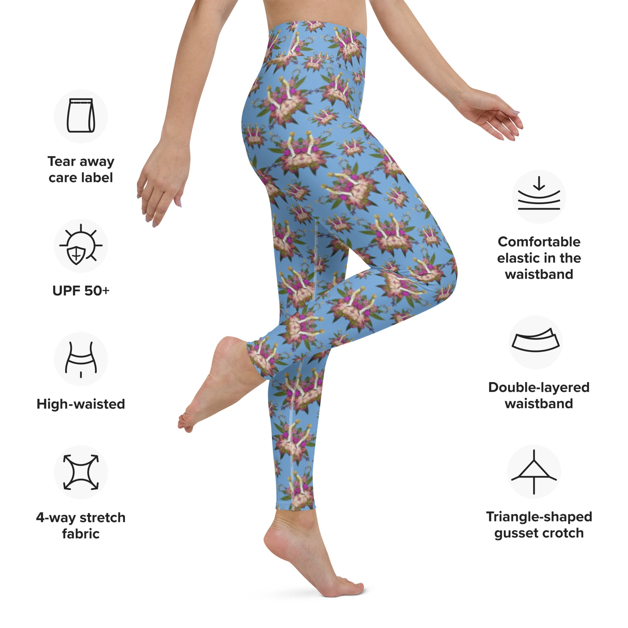 Fungeyes Playful (Sky) AOP Yoga Leggings